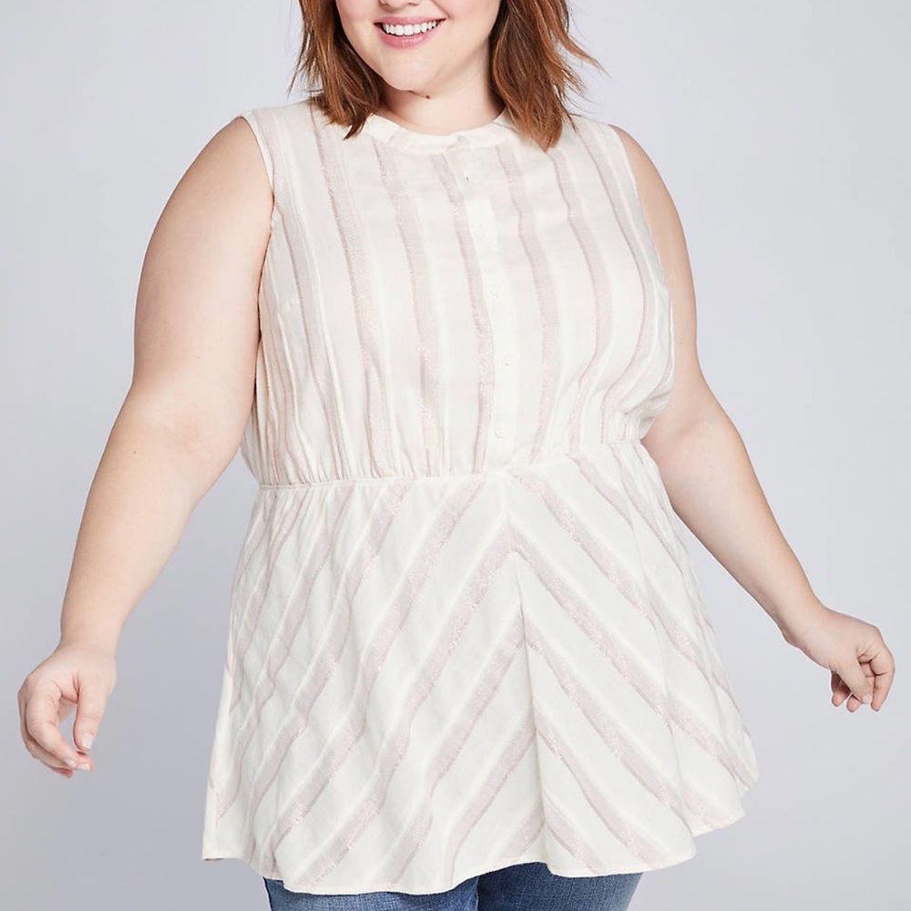 ⭐️HOST PICK⭐️Lane Bryant NWT Shimmer Peplum Tunic - Size 24 - Picture 2 of 6